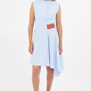 Brunello Cucinelli Light Blue Asymmetrical Dress